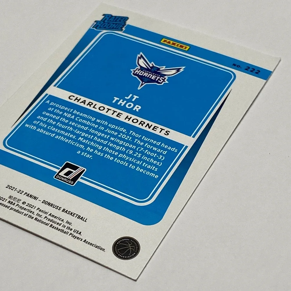 2021-22 2021-22 Panini Donrruss Rated Rookie JT Thor (RC) Charlotte Hornets #222